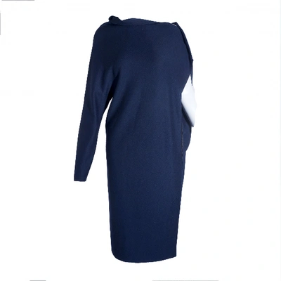 Pre-owned Lanvin Wool Mid-length Dress In Blue