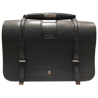 Pre-owned Saint Laurent Charlotte Messenger Leather Handbag In Black