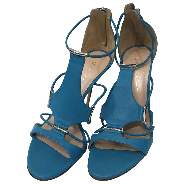 turquoise leather sandals