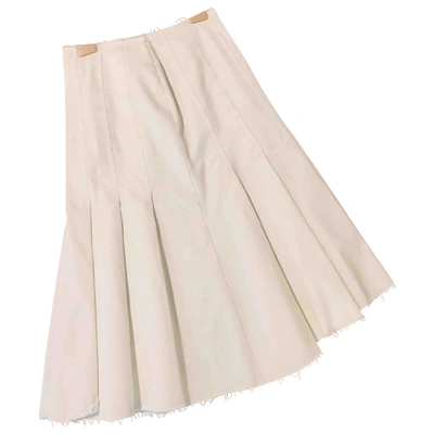 Pre-owned Eudon Choi White Cotton Skirt