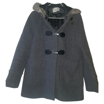 Pre-owned Claudie Pierlot Wool Coat In Grey