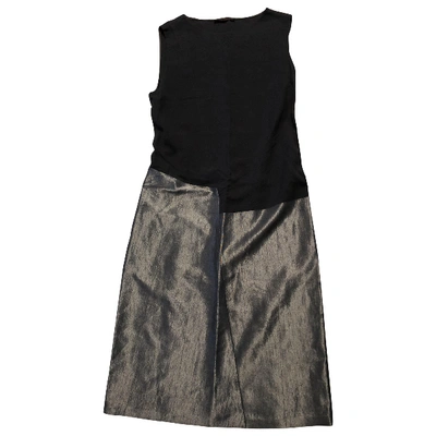 Pre-owned Narciso Rodriguez Silk Mid-length Dress In Grey
