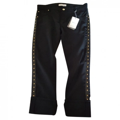 Pre-owned Pierre Balmain Wool Trousers In Black