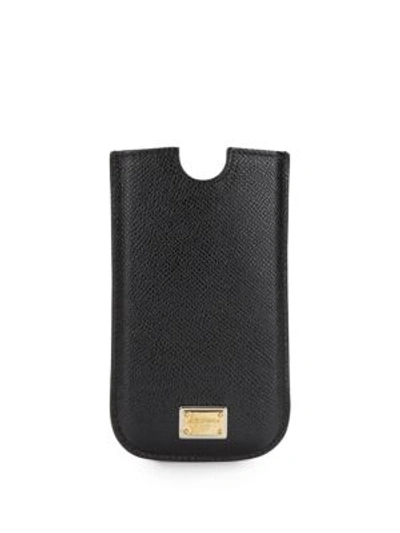 Dolce & Gabbana Galaxy S3 Leather Phone Case In Nero