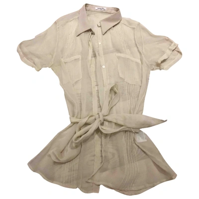 Pre-owned Golden Goose Silk Blouse In Beige