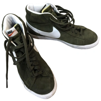 Pre-owned Nike Trainers In Khaki