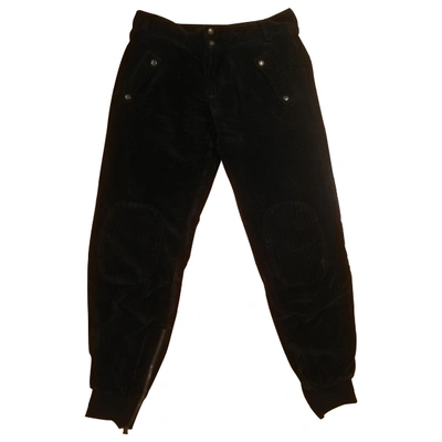 Pre-owned Mauro Grifoni Velvet Trousers In Black