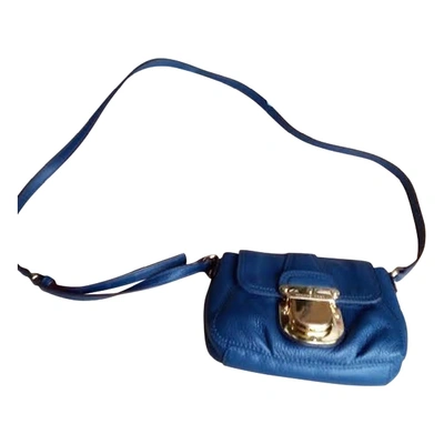 Pre-owned Michael Kors Leather Crossbody Bag In Blue