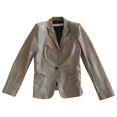 Pre-owned Drome Leather Jacket In Beige