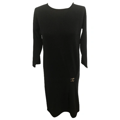 Pre-owned Bruno Manetti Cashmere Mini Dress In Black