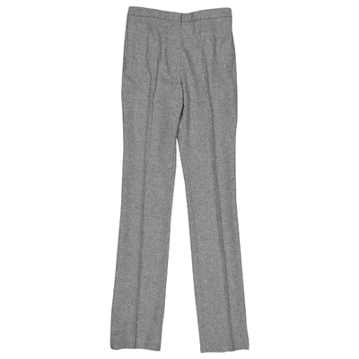 Pre-owned Balenciaga Wool Straight Pants In Grey