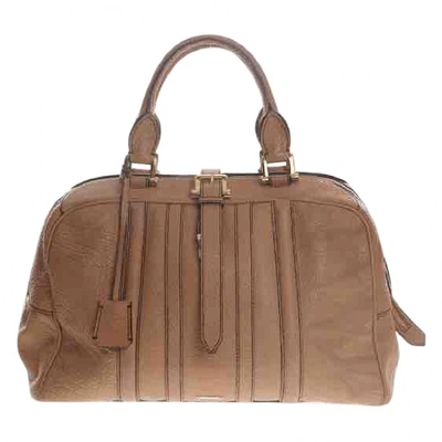 Pre-owned Burberry Leather Handbag In Brown