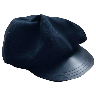 Pre-owned Costume National Wool Cap In Black