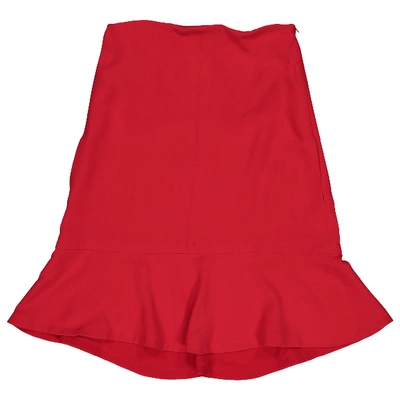 Pre-owned Valentino Silk Mid-length Skirt In Red