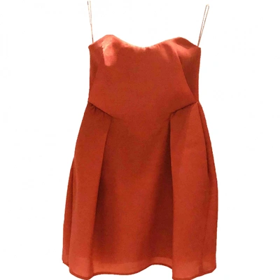Pre-owned Carven Wool Mid-length Dress In Red