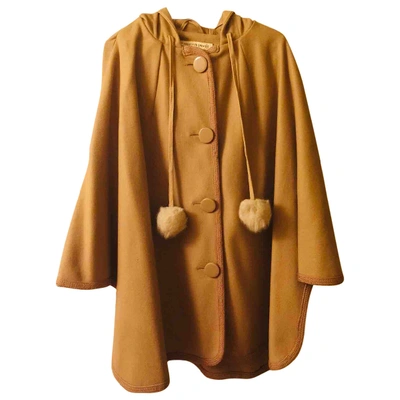 Pre-owned French Connection Wool Coat In Camel