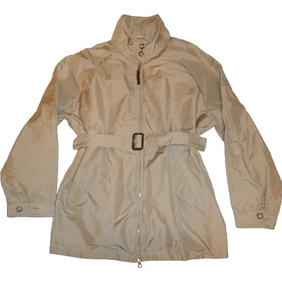 Pre-owned Prada Trench Coat In Beige