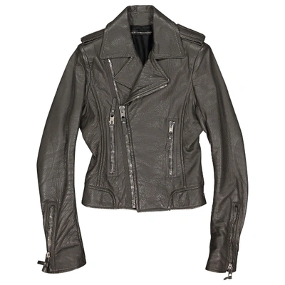 Pre-owned Balenciaga Leather Short Vest In Khaki