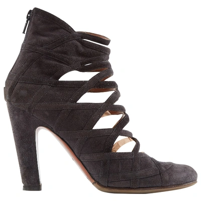 Pre-owned Alaïa Ankle Boots In Anthracite
