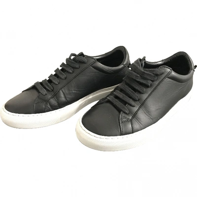 Pre-owned Givenchy Leather Trainers In Black