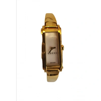 Pre-owned Gucci G-timeless Watch In Gold