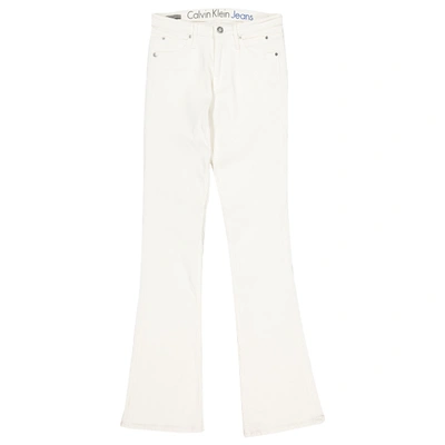 Pre-owned Calvin Klein Jeans Est.1978 White Cotton - Elasthane Jeans