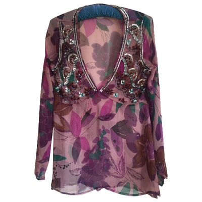 Pre-owned Antik Batik Silk Tunic In Pink