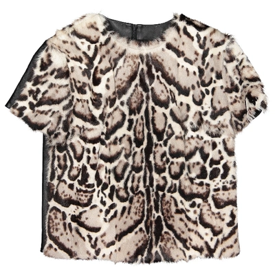 Pre-owned Christopher Kane Leather T-shirt In Multicolour