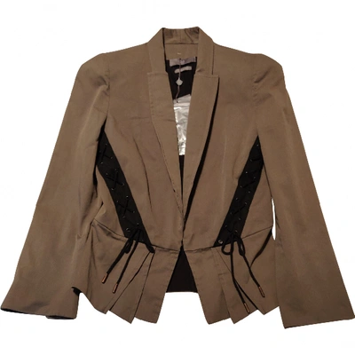 Pre-owned Mcq By Alexander Mcqueen Khaki Cotton Jacket