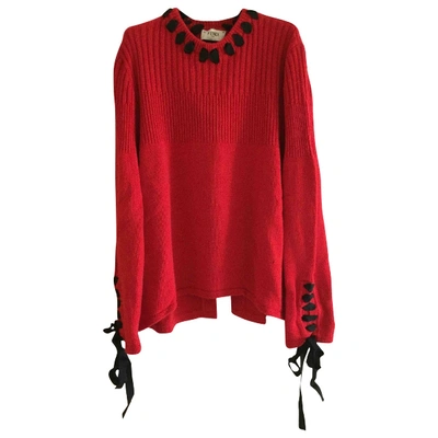 Pre-owned Fendi Cashmere Jumper In Red