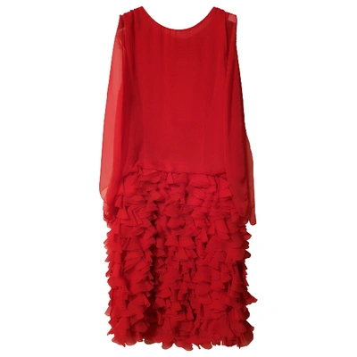 Pre-owned Blumarine Silk Mini Dress In Red