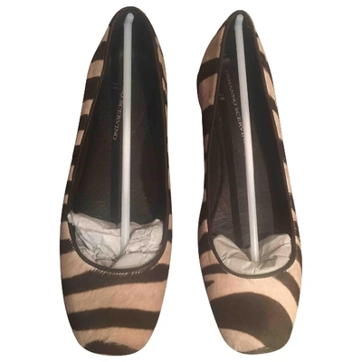 Pre-owned Ermanno Scervino Pony-style Calfskin Ballet Flats
