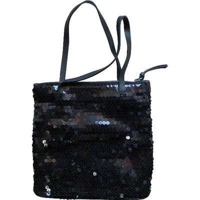 Pre-owned Miu Miu Glitter Clutch Bag In Black