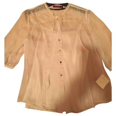 Pre-owned Burberry Silk Shirt In Beige