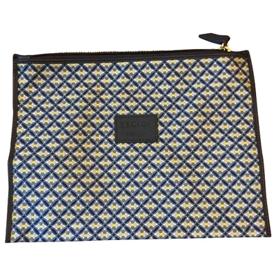 Pre-owned Escada Cloth Clutch Bag In Blue