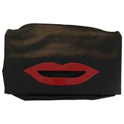 Pre-owned Sonia Rykiel Leather Clutch Bag In Black