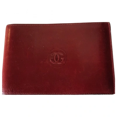 Pre-owned Gucci Leather Wallet In Burgundy