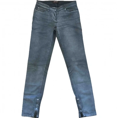 Pre-owned Roberto Cavalli Slim Jeans In Silver