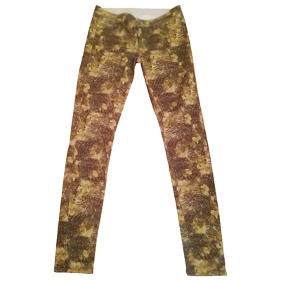 Pre-owned Mauro Grifoni Slim Pants In Multicolour