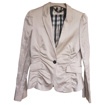Pre-owned Burberry Metallic Viscose Jacket