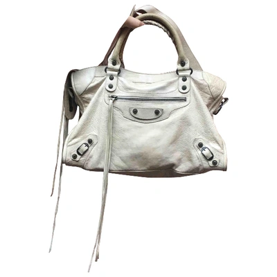 Pre-owned Balenciaga City Beige Leather Handbag