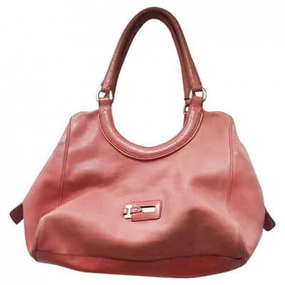 Pre-owned Max Mara Leather Tote In Pink