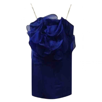 Pre-owned Marchesa Notte Dress In Blue