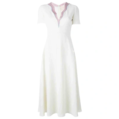 Pre-owned Roksanda Silk Mid-length Dress In Ecru