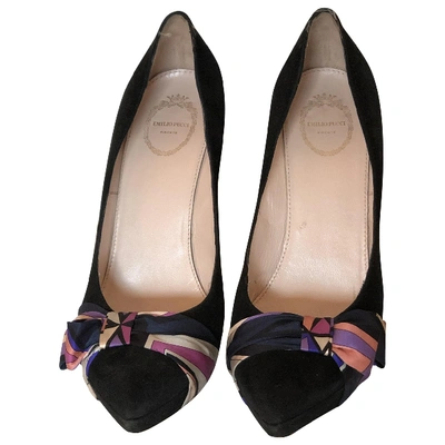Pre-owned Emilio Pucci Velvet Heels In Multicolour