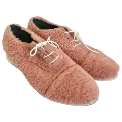 Pre-owned Amélie Pichard Pink Fur Flats