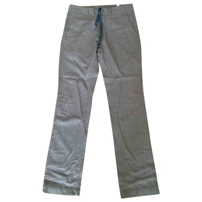 Pre-owned Mauro Grifoni Wool Straight Pants In Brown