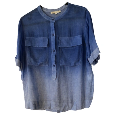 Pre-owned Maje Blue Cotton Top