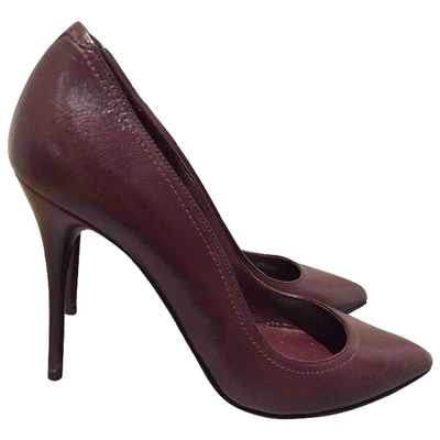 Pre-owned Alexander Mcqueen Leather Heels In Red