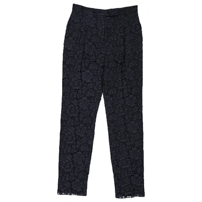 Pre-owned Valentino Carot Pants In Navy